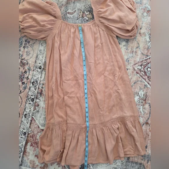 Doe & Rae Blush Off Shoulder Puff Sleeve Dress - Picture 7 of 7